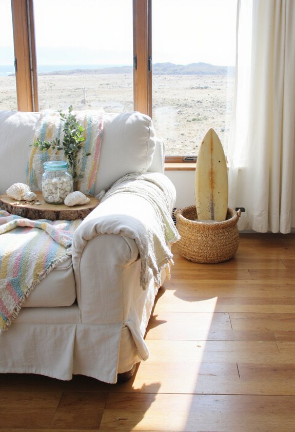 retro surfboard decorative centerpiece