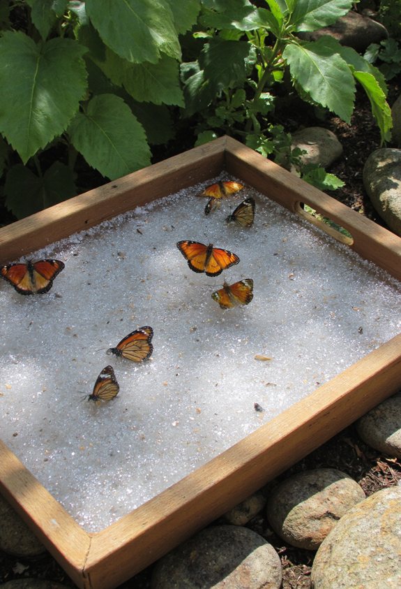 salted puddler attracts butterflies