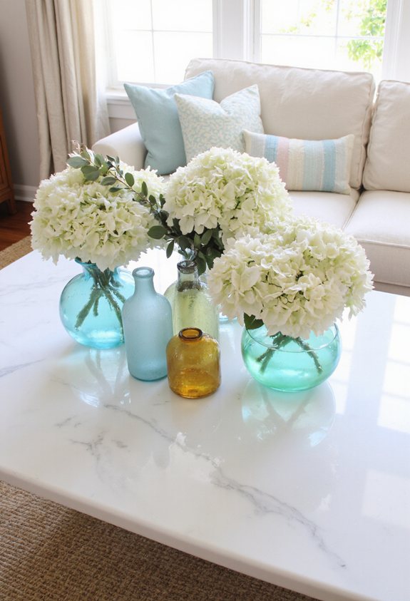 shimmering seaside table centerpiece