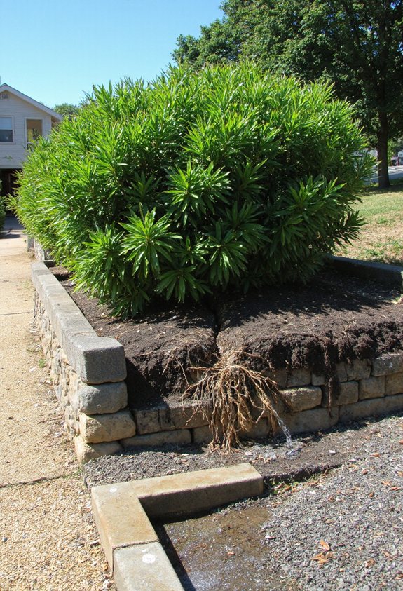 shrubs naturally absorb moisture