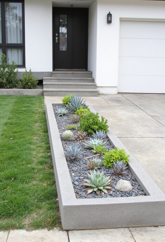 sleek container succulent oasis
