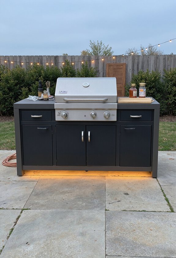 sliding grill prep surface