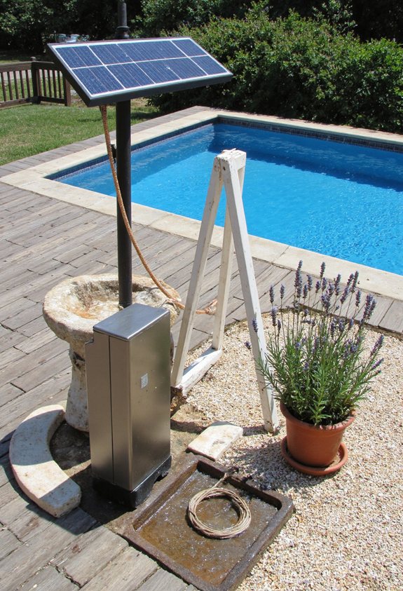 solar heated deck shower