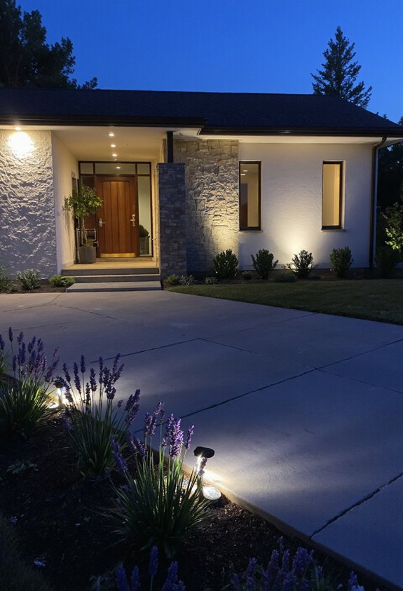 solar powered architectural spotlighting