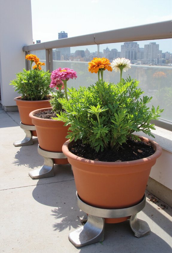 stable pots on balconies