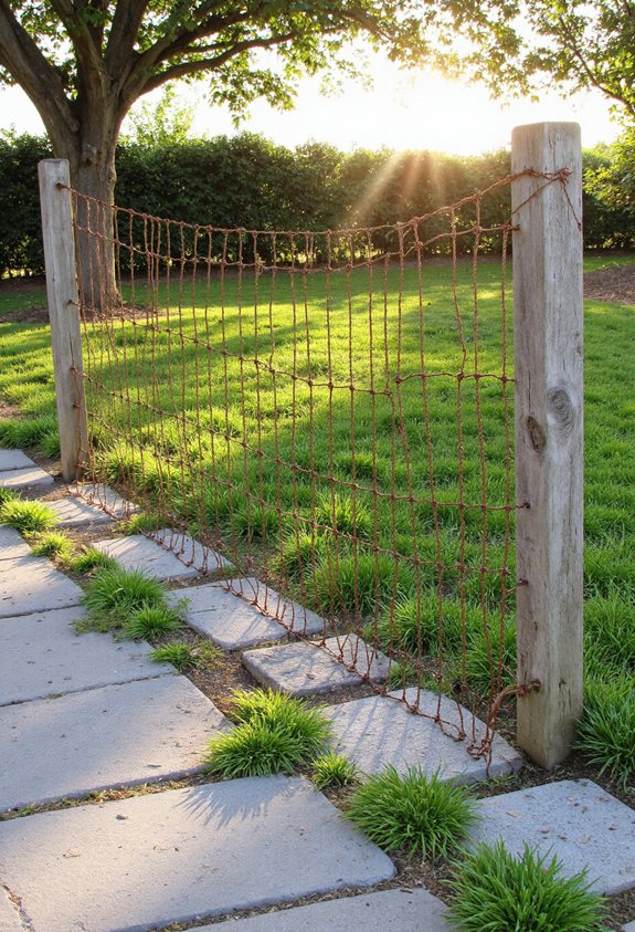 stone wire mixed fence