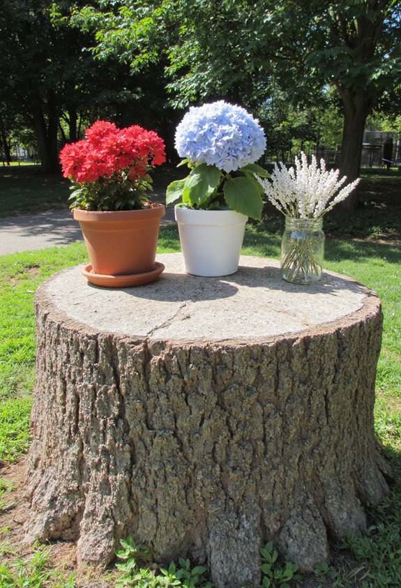 sturdy wooden concrete planter