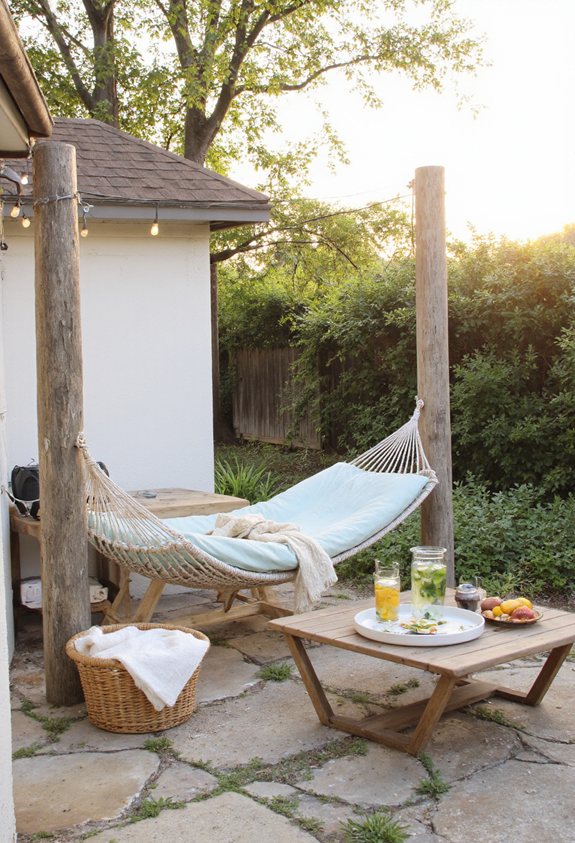 sunset hammock with breeze