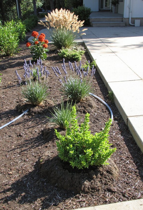 targeted drip irrigation setup