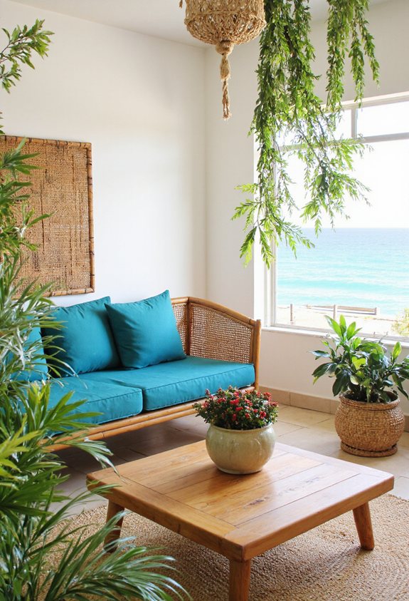 tropical indoor plant oasis