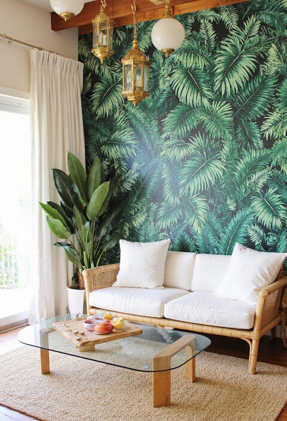 tropical palm leaf d cor