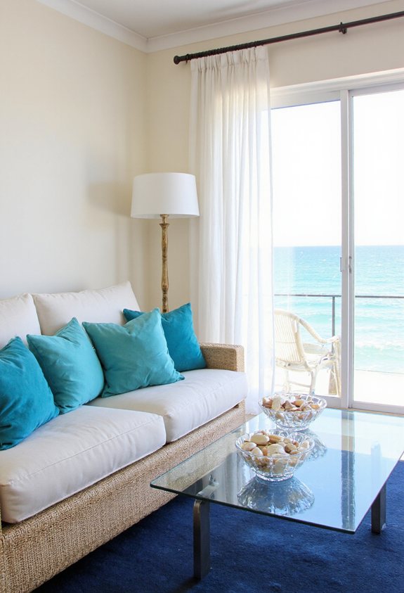 turquoise beach inspired sofa d cor