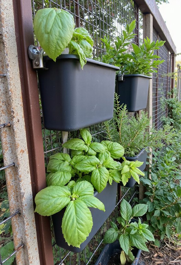 vertical herb pocket garden