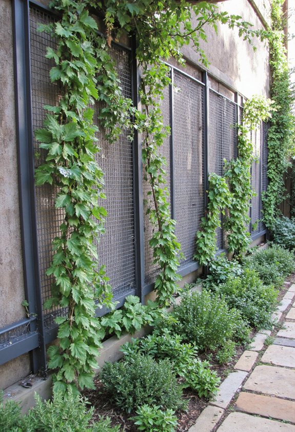 vertical trellis garden art
