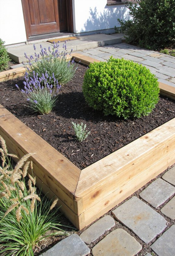 waist height low maintenance garden