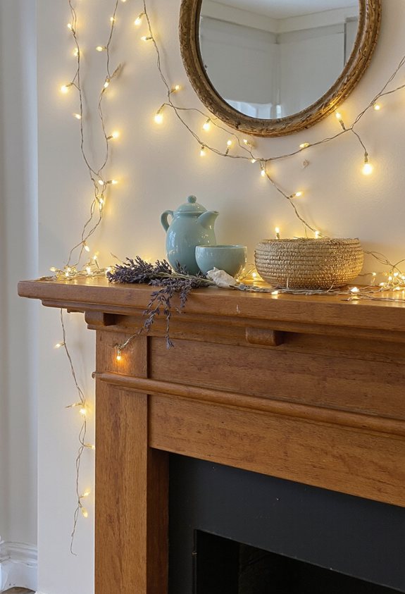 warm white mantle ambiance