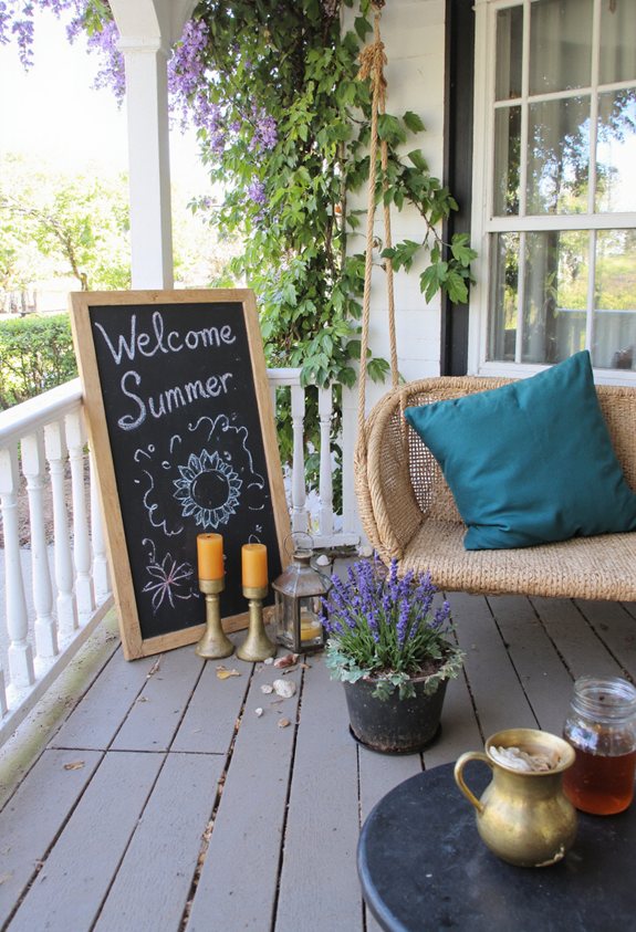 weather proof chalkboard porch