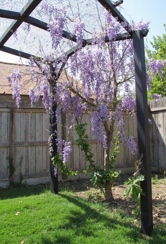 wire frame pergola shading