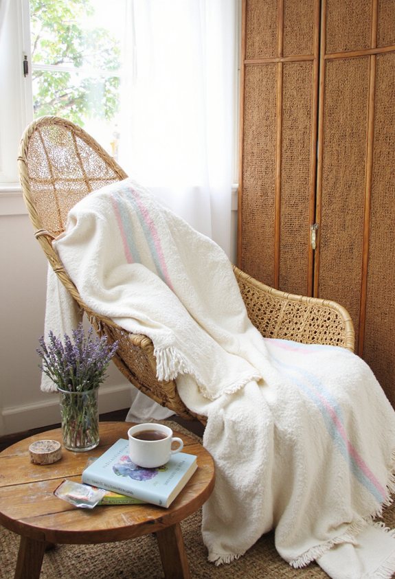 woven hammock reading nook