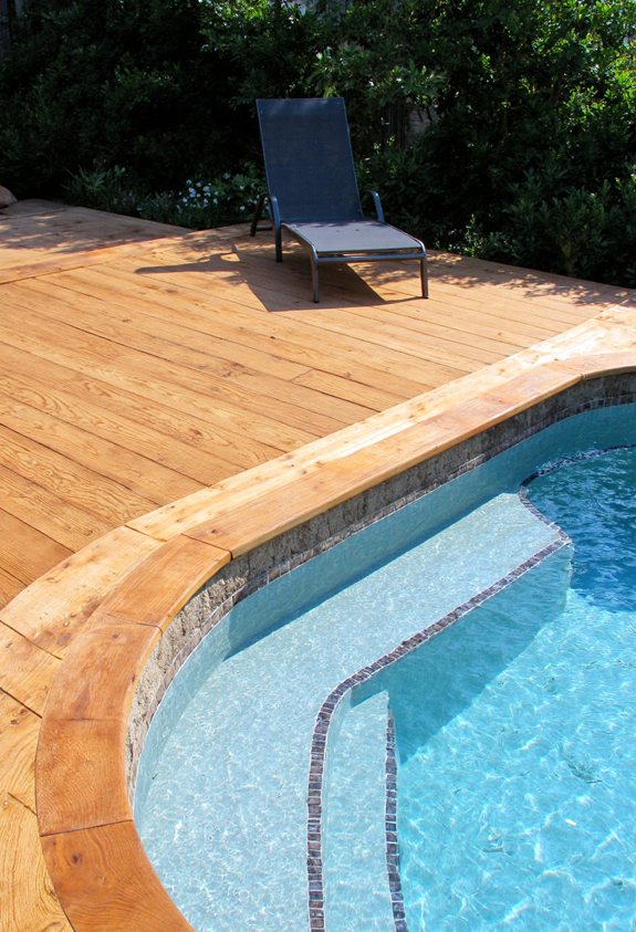 backyard wooden platform oasis