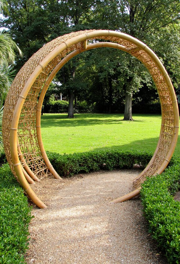 bamboo curved garden borders