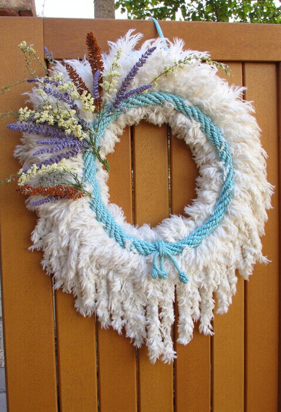 boho feather macram wreath