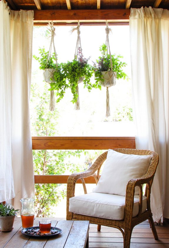 boho hanging macram planters