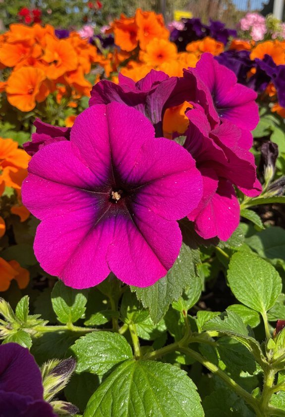 bold heat resistant petunias