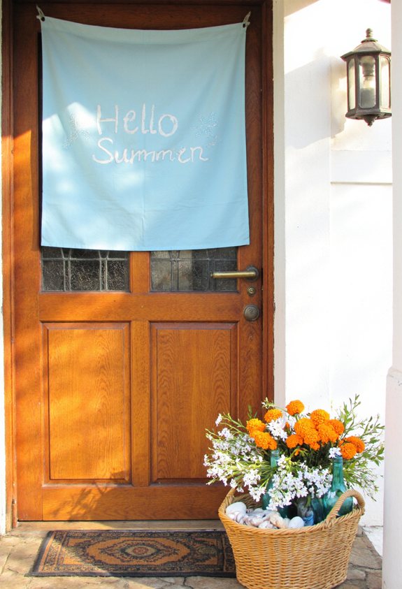 bright summer fabric banner