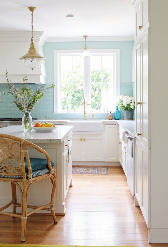 bright white kitchen accents