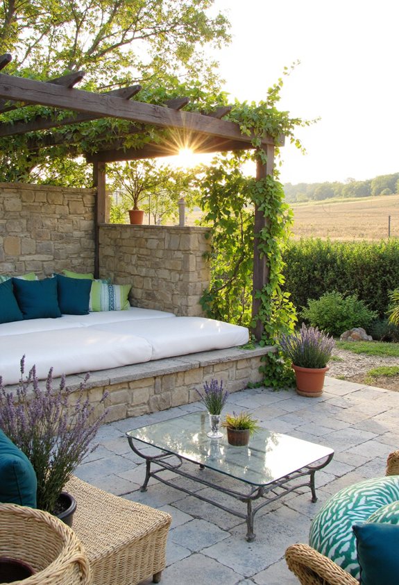 built in sunbathing daybed