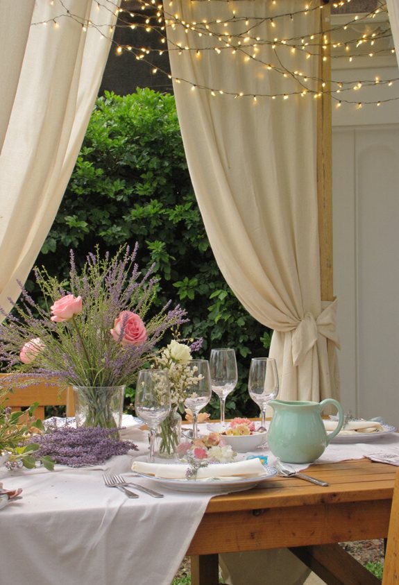 canopy with fairy lights