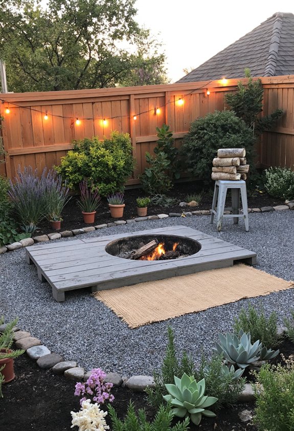 cheap gravel fire pit