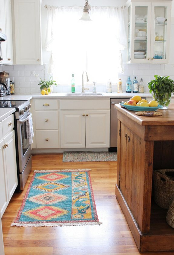 colorful citrus kitchen rug