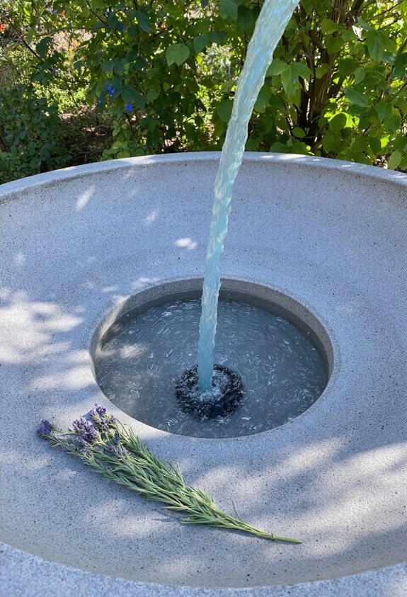 concrete bowl fountain