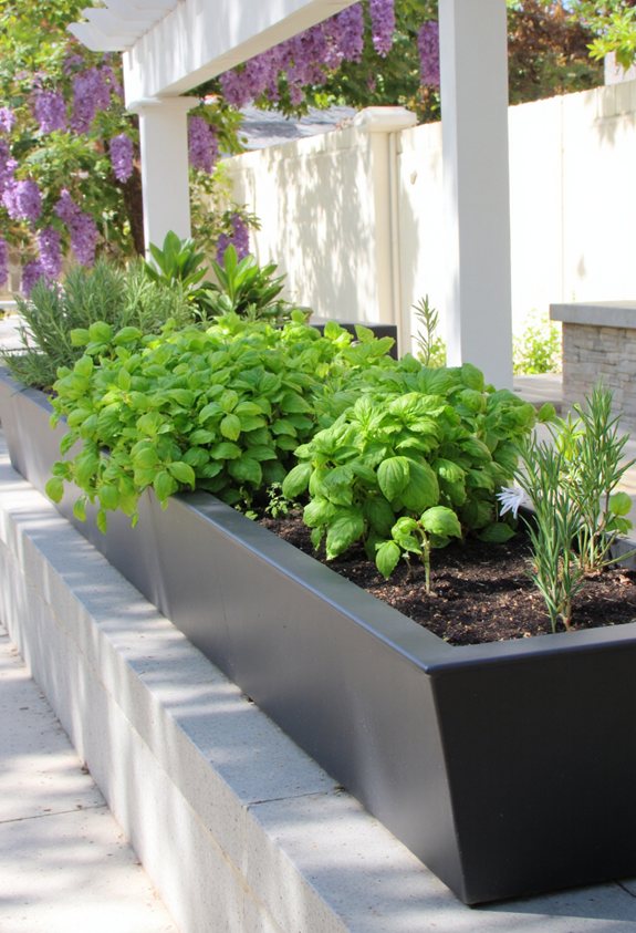 counter height herb planters