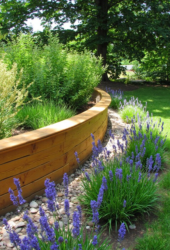 cozy elevated garden border