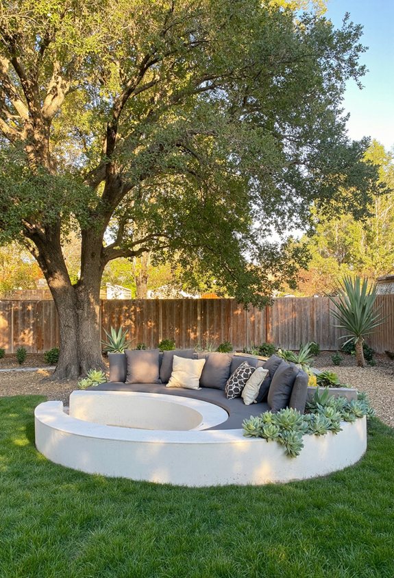 curved concrete seating bowl