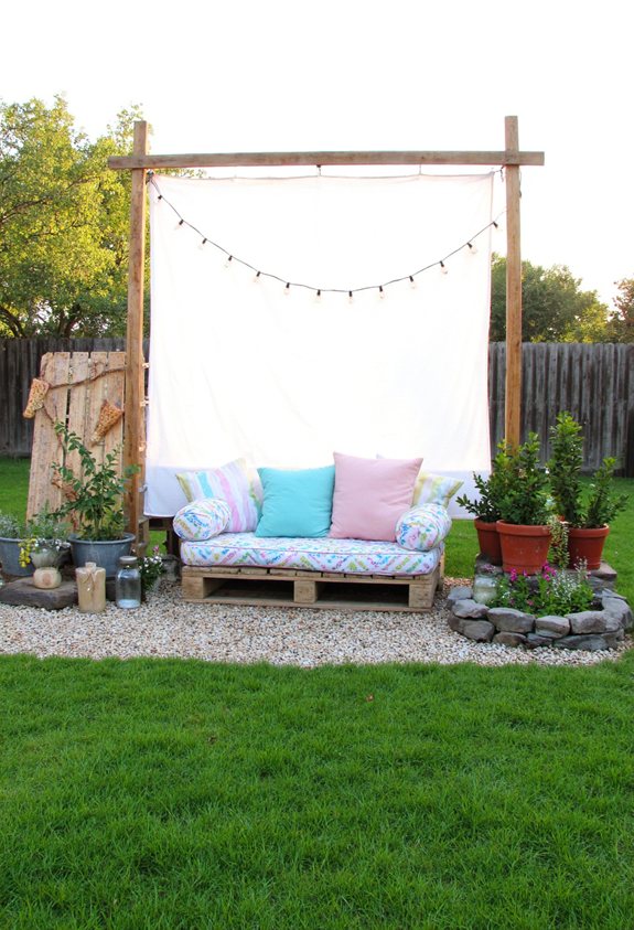 diy backyard movie screen