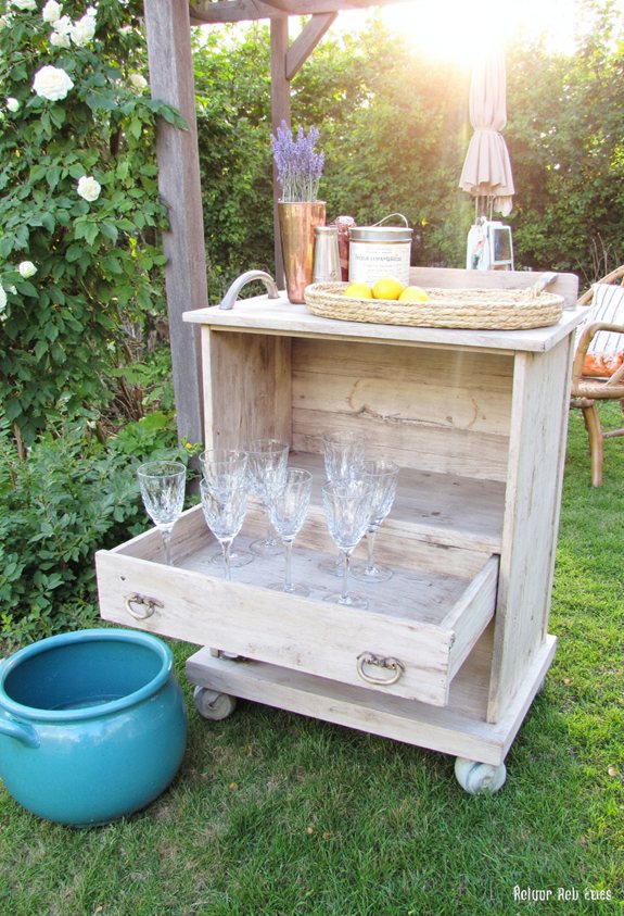 diy repurposed drawer bar