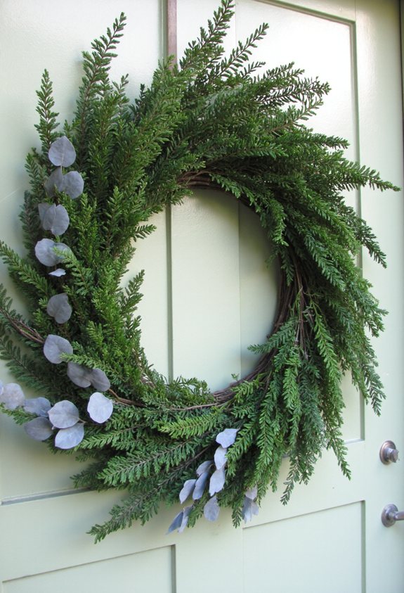fern and eucalyptus wreath