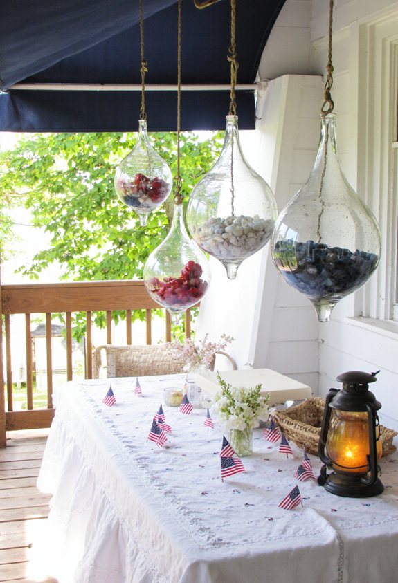 festive glass pebble terrariums