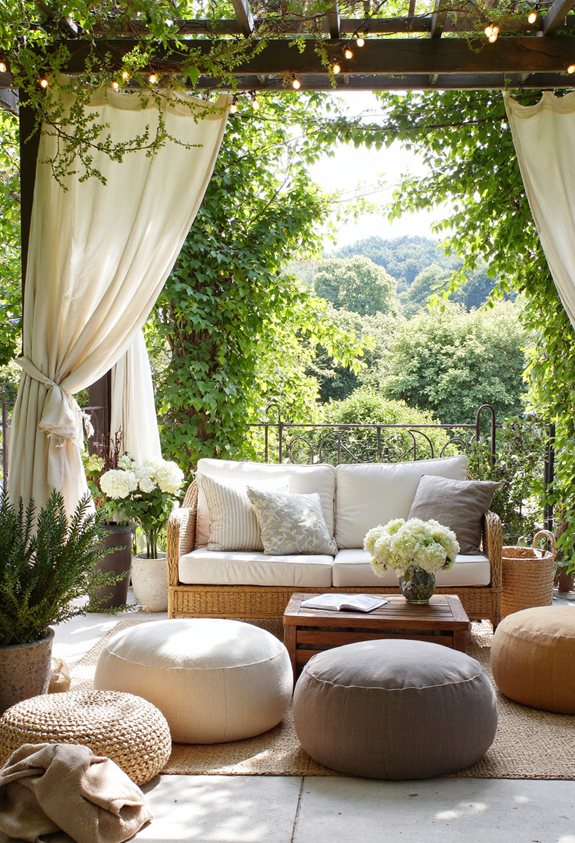 flexible outdoor pouf comfort