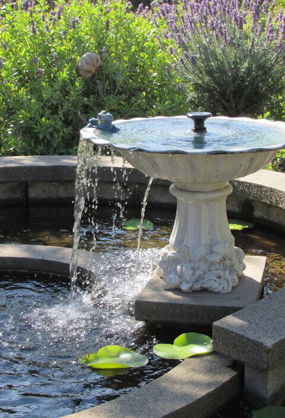 floating pond fountain setup