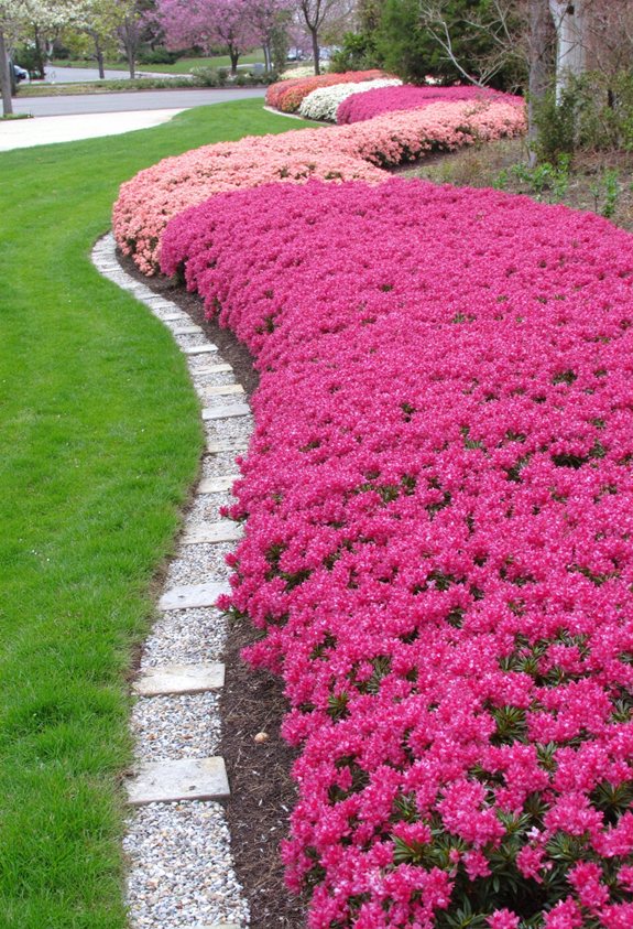 formal azalea hedge spacing