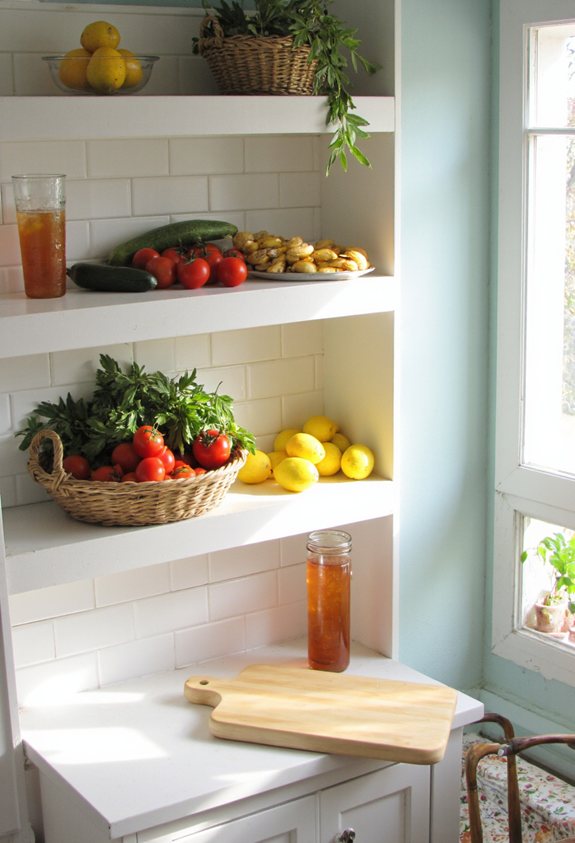 fresh market kitchen shelving