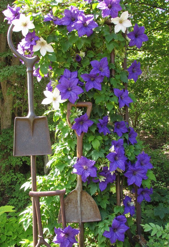 garden tool trellis transformation