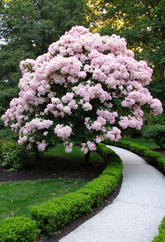 gentle winding tree path