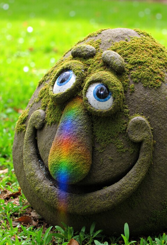 glossy stone water droplet