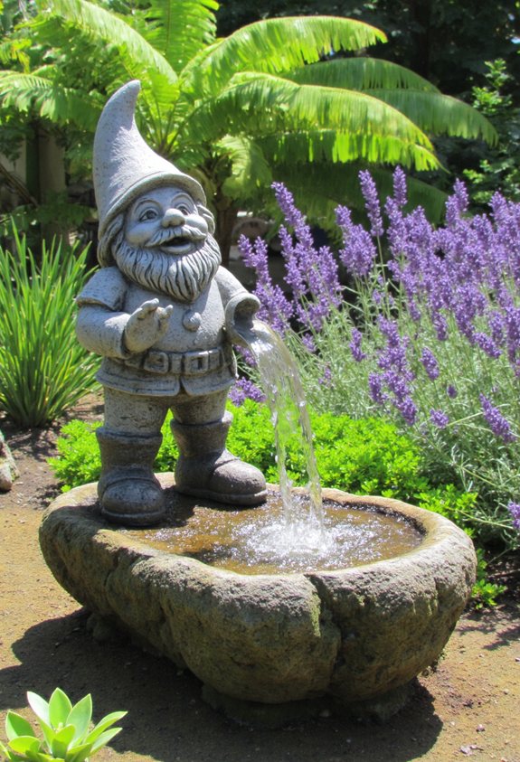 gnome water fountain installation
